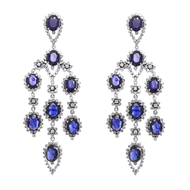 Royal Collection Diamond & Sapphire Chandelier Earrings