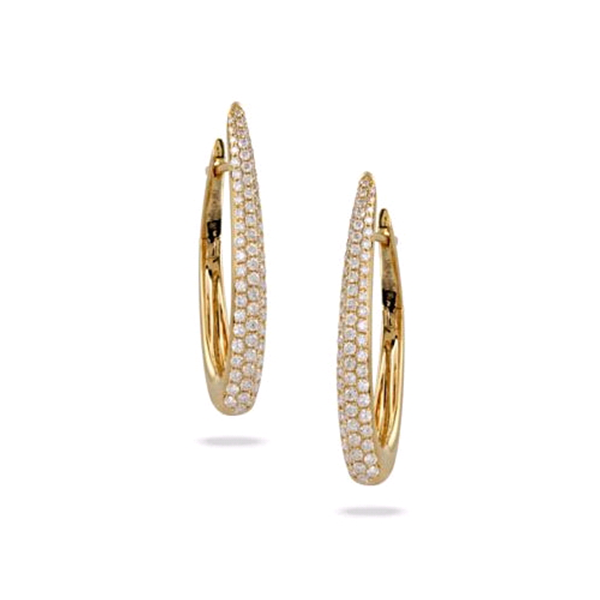 Royal Collection Oval Diamond Hoop Earrings