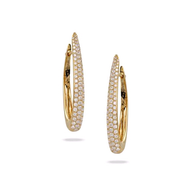 Royal Collection Oval Diamond Hoop Earrings