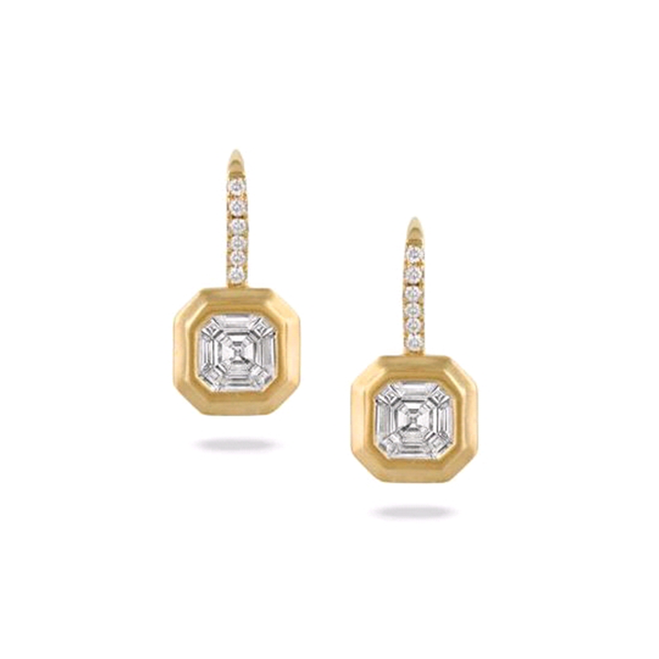Royal Collection Octagon Diamond Earrings