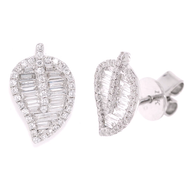 Royal Collection Diamond Leaf Earrings