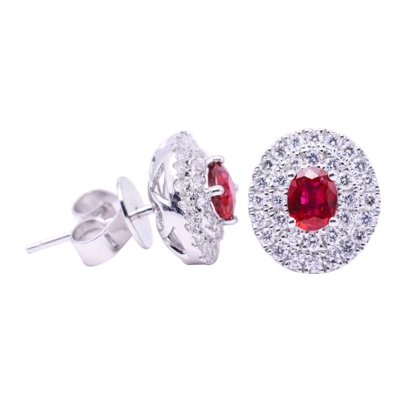 Royal Collection Ruby & Diamond Earrings