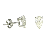 Royal Collection Pear Shape Diamond Stud Earrings