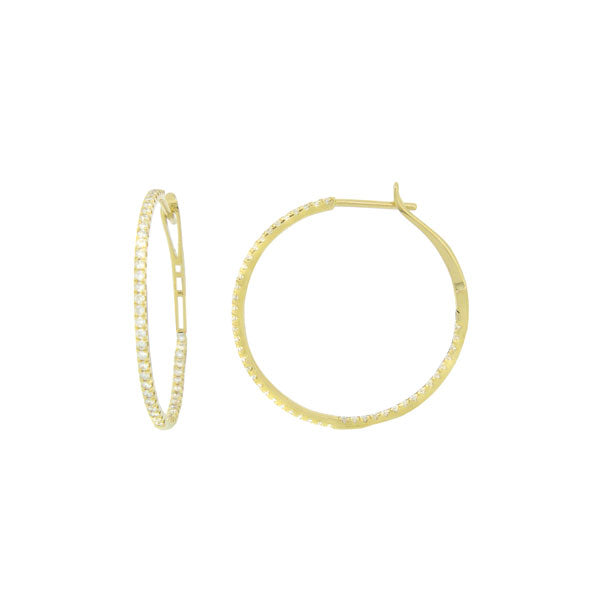 Royal Collection Inside Out Diamond Hoop Earrings