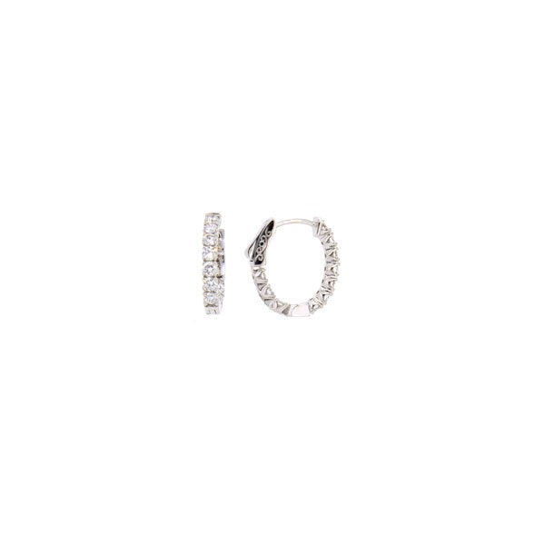 Royal Collection Inside Out Diamond Huggie Earrings