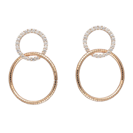 Mattia Cielo Double Circle Diamond Earrings