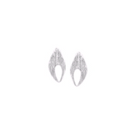 Jorge Revilla Rhodium Texture Small Seed Earrings