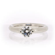 Whitney Boin Platinum Diamond Solitaire Ring