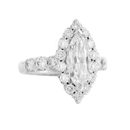 Christopher Designs Small Marquise Diamond Engagement Ring