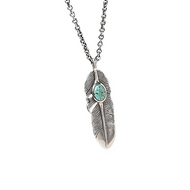 John Varvatos Sterling Silver Feather Necklace
