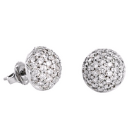 Vault Collection Circle Pave Diamond Earrings