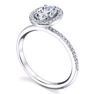 Michael B Florence Trois Oval Halo Ring