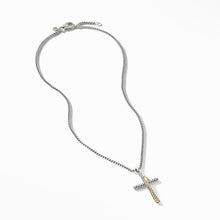 Load image into Gallery viewer, Crossover Cross Necklace with 18K Yellow Gold
