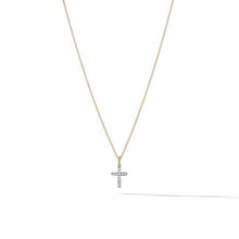 Load image into Gallery viewer, Cable Collectibles Cross Necklace in 18K Yellow Gold with Pave Diamonds
