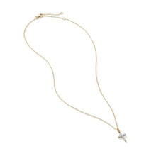Load image into Gallery viewer, Cable Collectibles Cross Necklace in 18K Yellow Gold with Pave Diamonds
