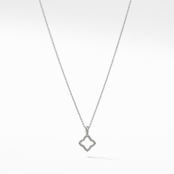 Cable Collectibles Quatrefoil Pendant Necklace with Diamonds in