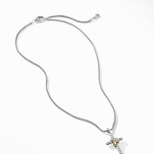 Load image into Gallery viewer, X Cross Necklace with Diamonds and Gold
