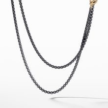 Load image into Gallery viewer, DY Bel Aire Chain Necklace in Black with 14K Gold Accents
