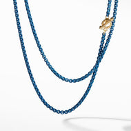 DY Bel Aire Chain Necklace in Navy with with 14K Gold Accents