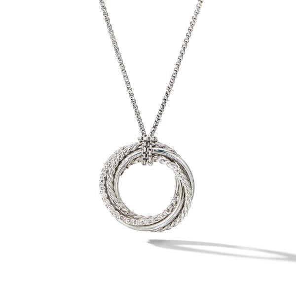 The Crossover Collection Pendant Necklace with Diamonds