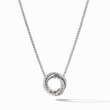 Load image into Gallery viewer, Crossover Mini Pendant Necklace with Diamonds
