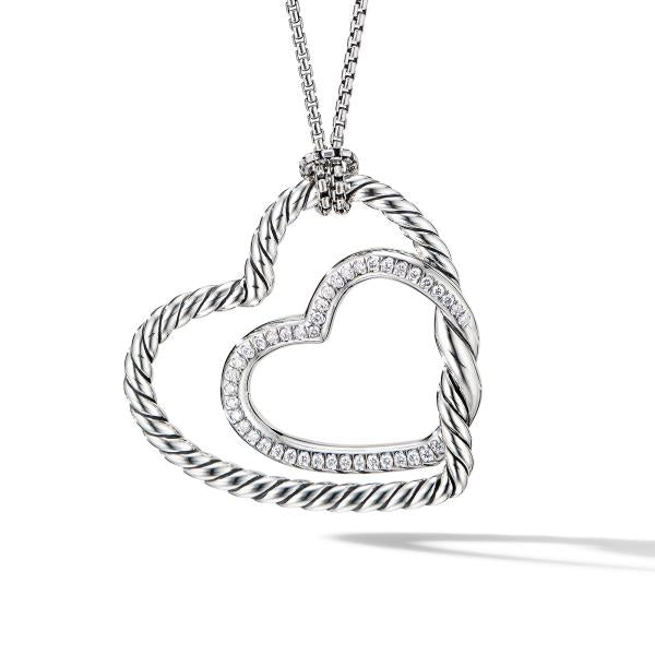 Continuance Heart Necklace with Pave Diamonds