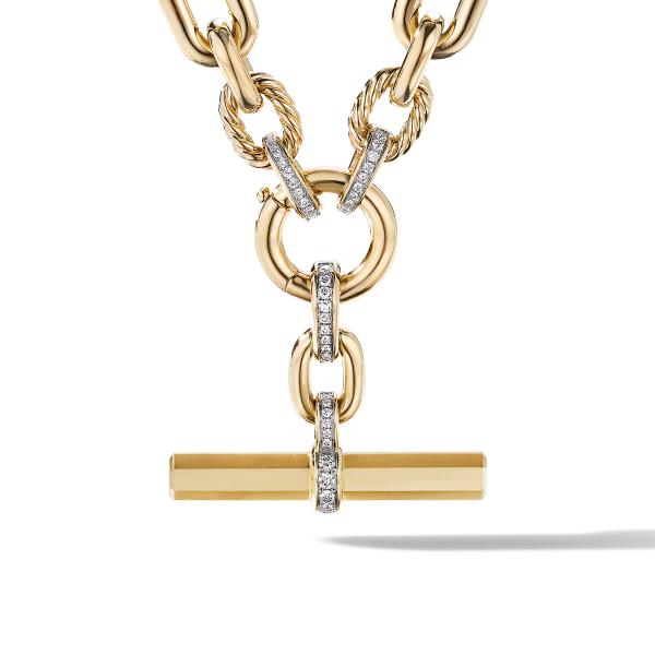 Lexington Chain Necklace in 18K Yellow Gold with Diamonds