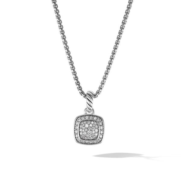 Petite Albion Pendant Necklace with Pave Diamonds