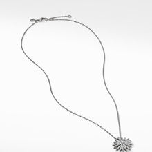Load image into Gallery viewer, Starburst Pendant Necklace in Sterling Silver with Diamonds, 19mm
