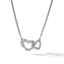 Load image into Gallery viewer, Cable Collectibles Double Heart Necklace with Diamonds
