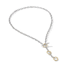 Load image into Gallery viewer, DY Madison Three Ring Chain Necklace with 18K Yellow Gold
