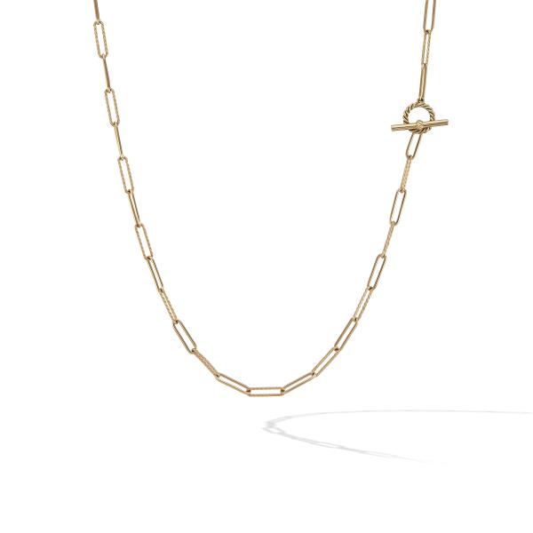 DY Madison Elongated Chain Necklace in 18K Yellow Gold