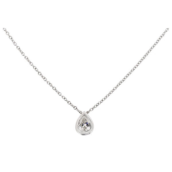 Royal Collection Diamond Pear Pendant Necklace