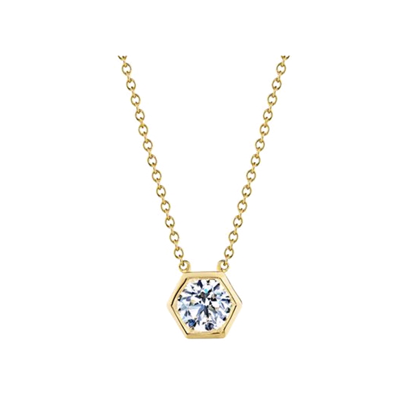 Royal Collection Octagon Diamond Pendant Necklace