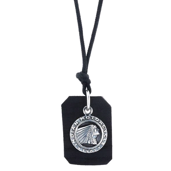 King Baby Leather Tag Necklace