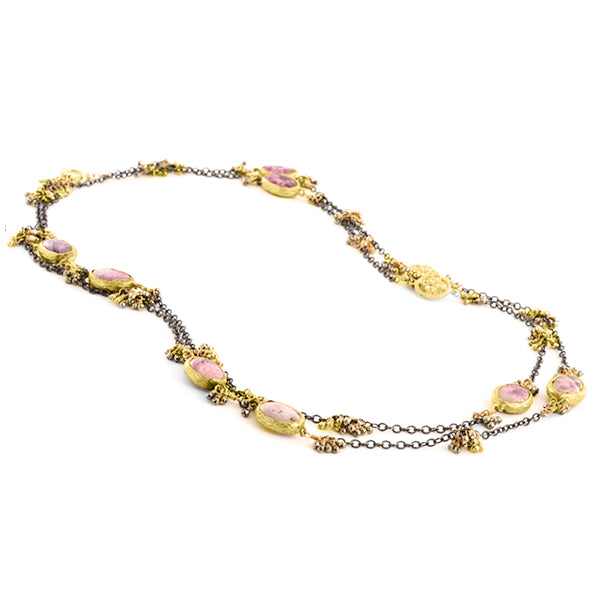 Talia Don Oxidized Rubellite Necklace