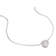 Royal Collection Diamond Halo Pendant