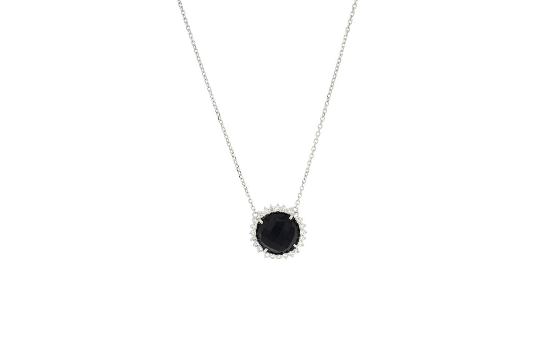 Royal Collection Onyx and Diamond Pendant