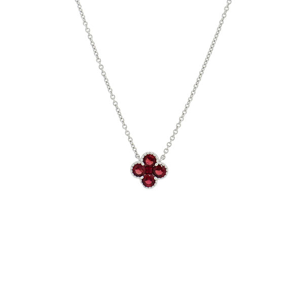 Royal Collection Ruby Clover Pendant