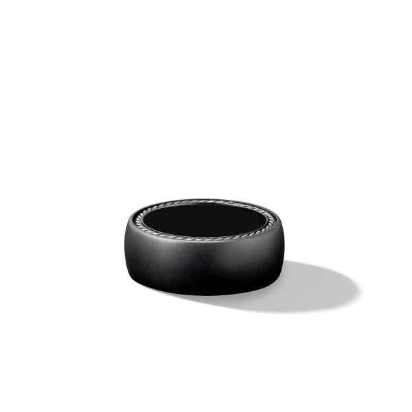 Streamline Band Ring in Black Titanium