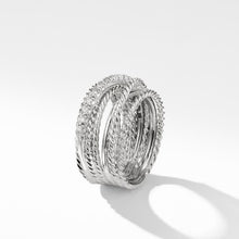 Load image into Gallery viewer, The Crossover Collection Wide Ring with Diamonds
