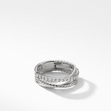 Load image into Gallery viewer, Crossover Ring with Pave Diamonds
