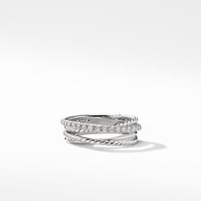 Load image into Gallery viewer, Crossover Ring with Pave Diamonds
