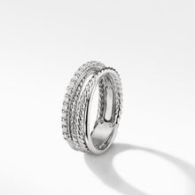 Load image into Gallery viewer, Crossover Ring with Pave Diamonds
