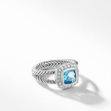 Load image into Gallery viewer, Petite Albion Ring with Blue Topaz and Diamonds
