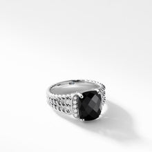 Load image into Gallery viewer, Petite Wheaton Ring with Black Onyx and Diamonds
