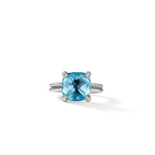Load image into Gallery viewer, Chatelaine Ring with Blue Topaz and Diamonds, 11mm
