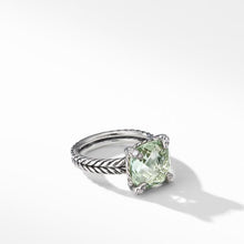 Load image into Gallery viewer, Chatelaine Ring with Prasiolite and Diamonds
