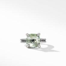 Load image into Gallery viewer, Chatelaine Ring with Prasiolite and Diamonds
