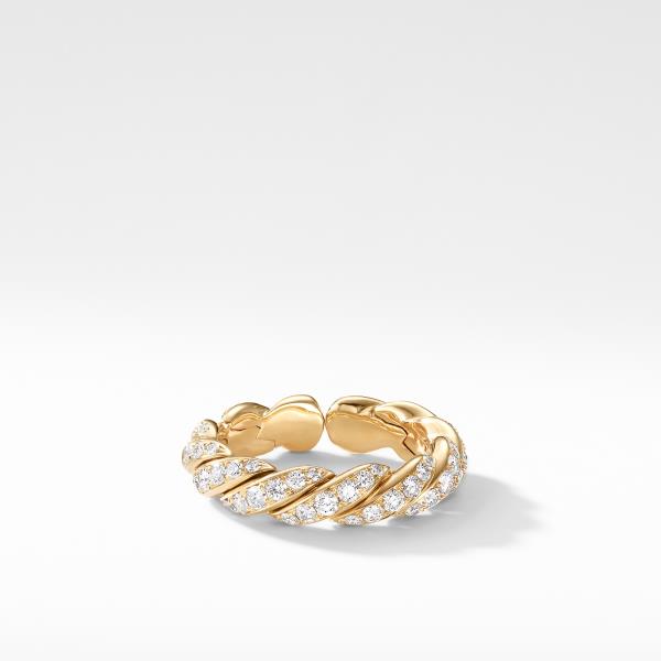 Paveflex Band Ring in 18K Gold with Diamonds